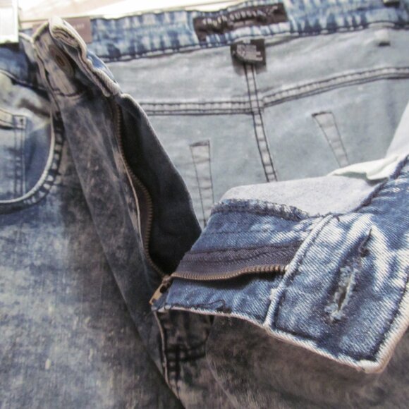 NWT Truth Substance Shorts Mens 48 (46" Actual) ~ Denim Stretch Slim Fit Zippers - Picture 10 of 16